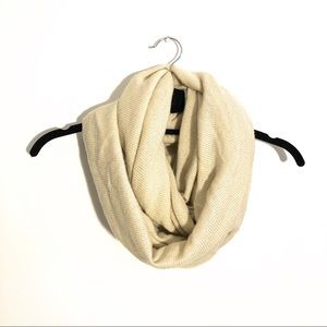 Cream knit circle scarf